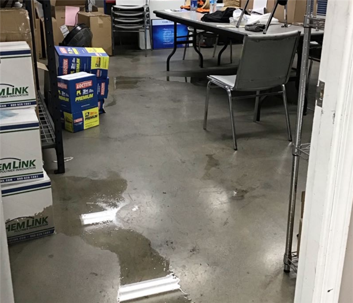 Water leak at a grocery store